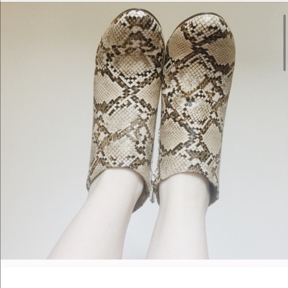 Snake Print Ankle Booties - Picture 2 of 2
